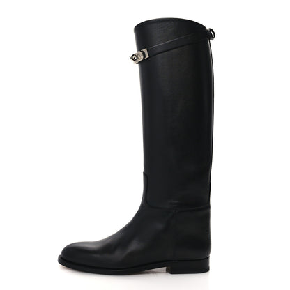 Hermes Box Kelly Jumping Boots 38.5 Black 1 of 8
