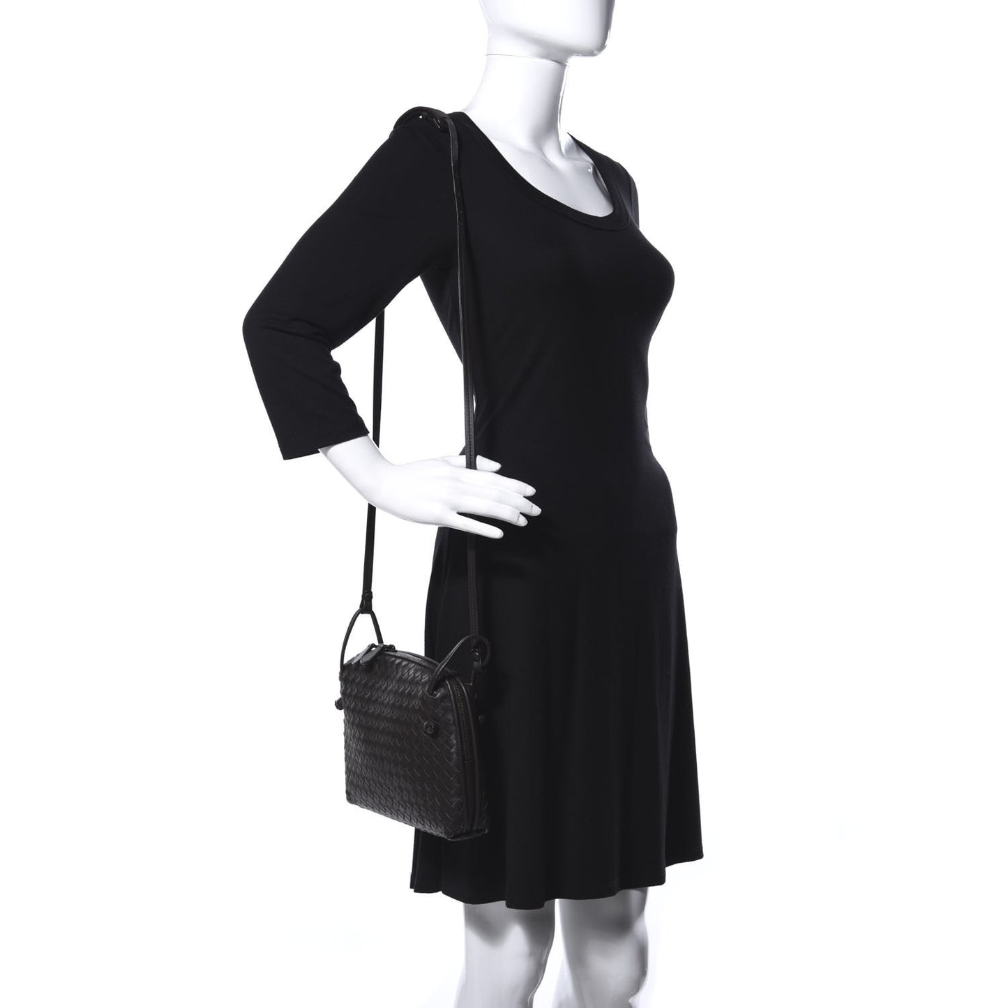 Nappa Intrecciato Nodini Bag Ebano