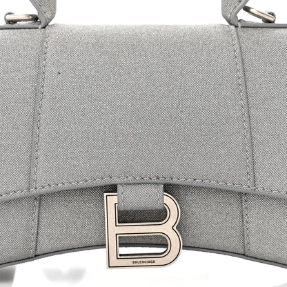 Balenciaga Glitter Fabric Hourglass Top Handle Bag XS Grey 9 of 14