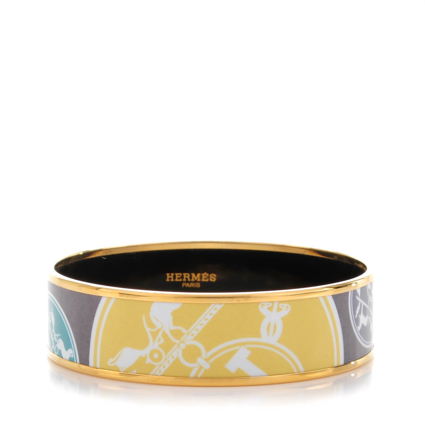 Enamel Printed Wide Ex Libris Bracelet 70