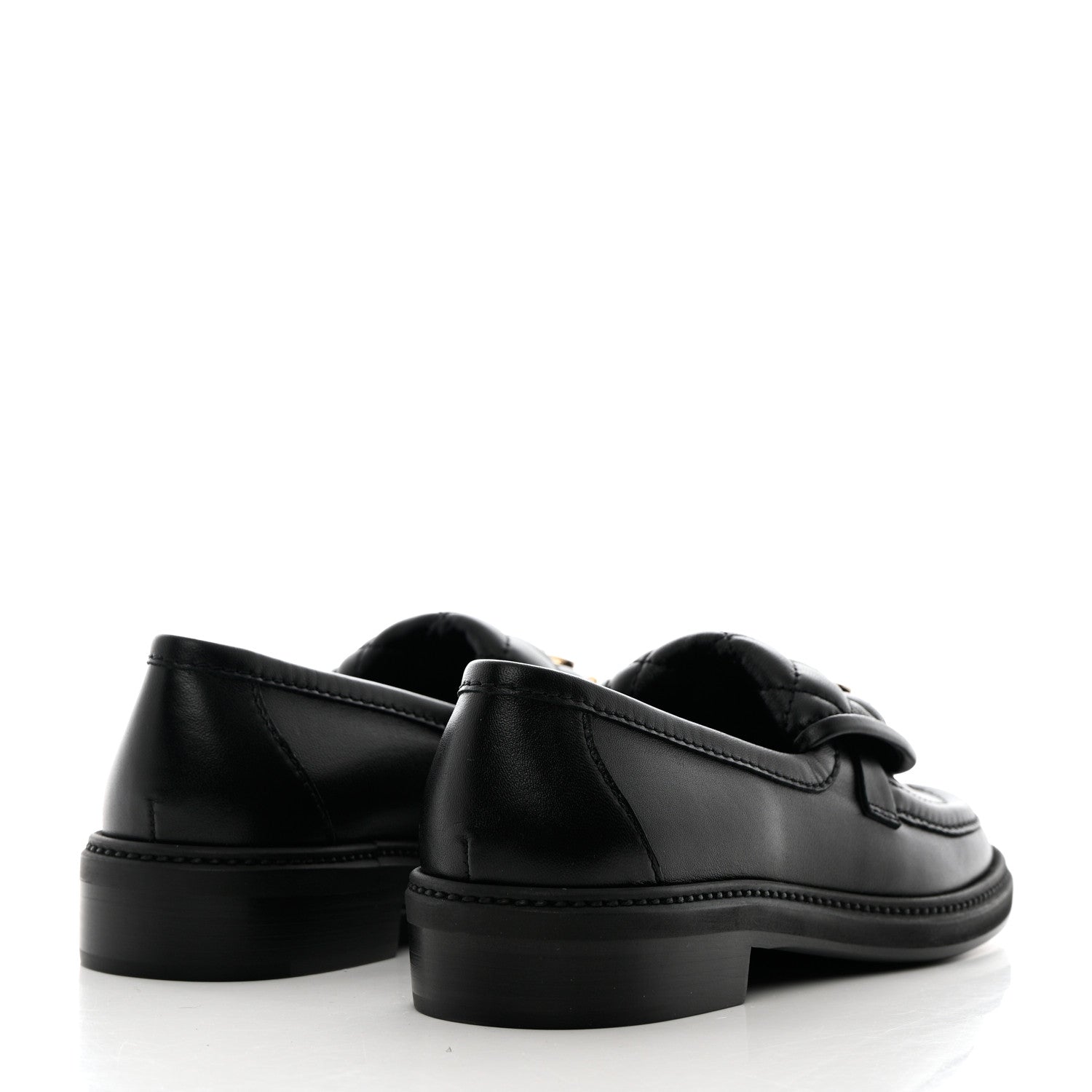 Chanel Lambskin Quilted CC Turnlock Loafers 36 Black 4 of 9