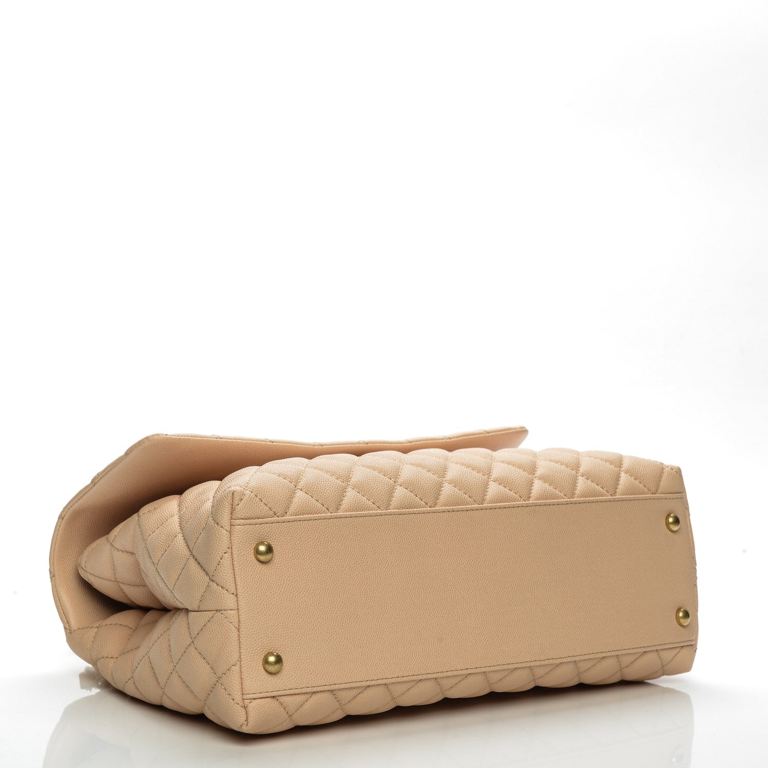 Chanel Caviar Quilted Medium Coco Handle Flap Light Beige 4 of 7