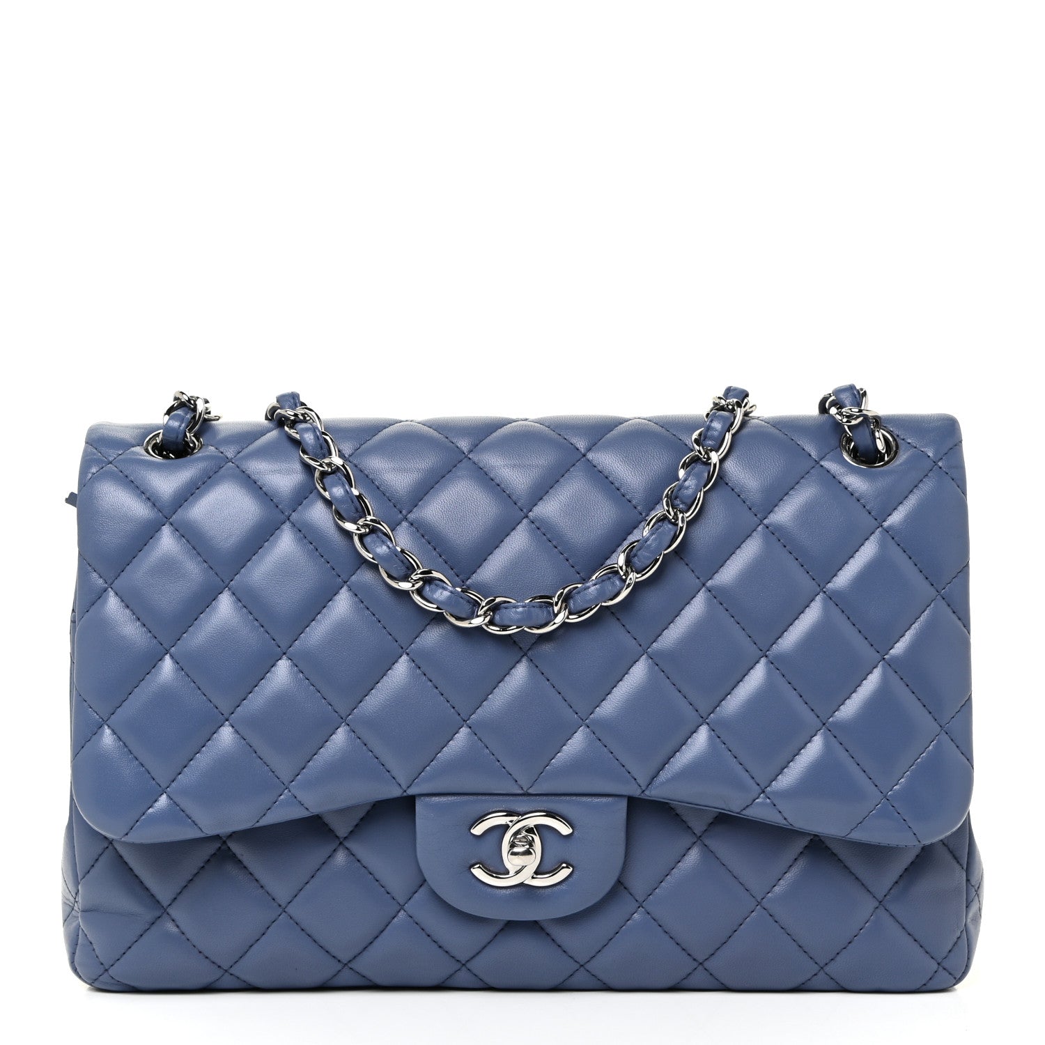 Chanel Lambskin Quilted Jumbo Double Flap Light Purple 1 of 17