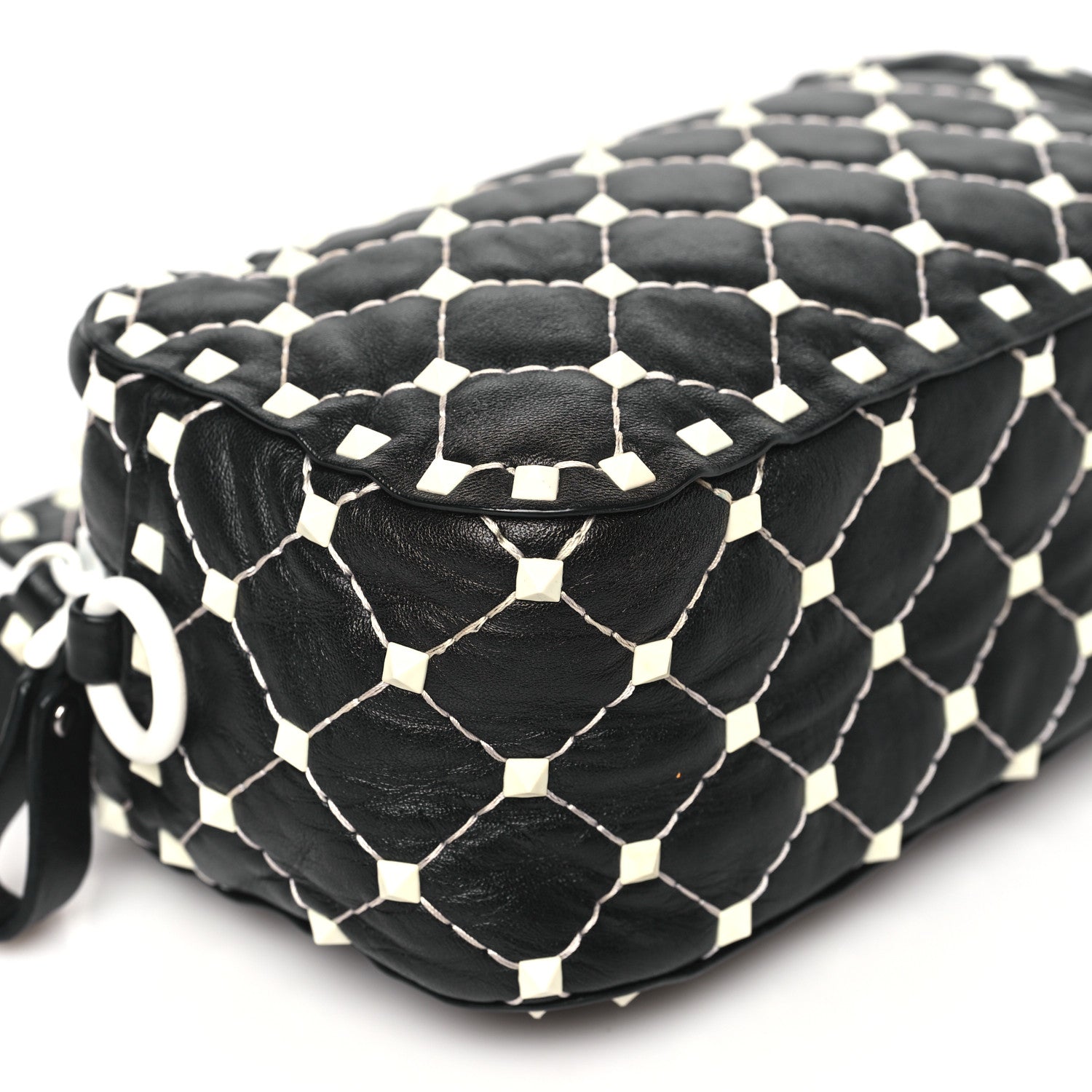 Valentino Garavani Lambskin Free Rockstud Spike Camera Bag Black 8 of 10
