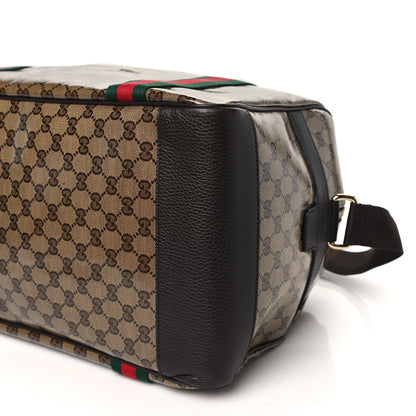 Gucci Crystal Monogram Web Large Carry On Duffle Bag Brown 9 of 9