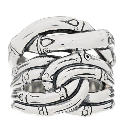 John Hardy Sterling Silver Bamboo Woven Ring 54 7 1 of 6