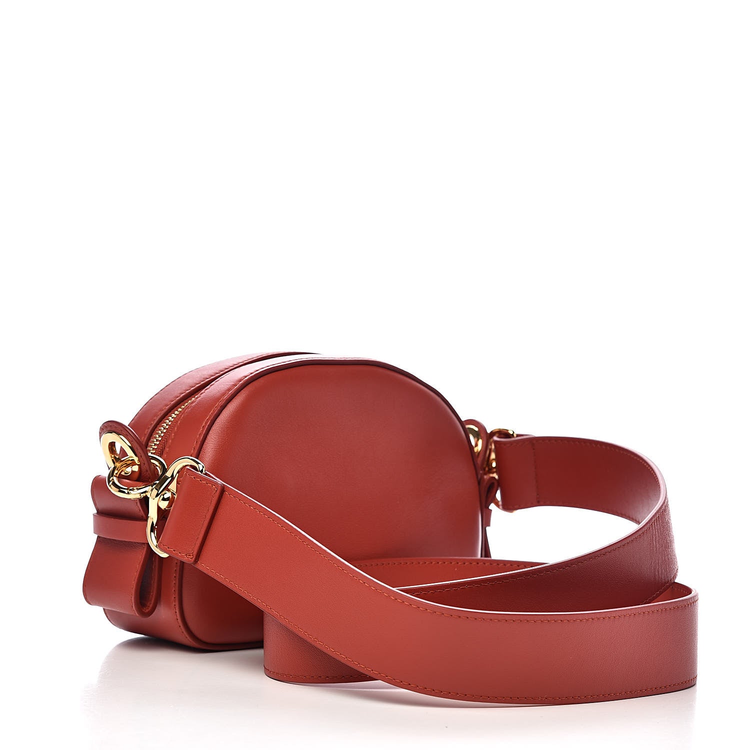 Chloe Smooth Calfskin Little Horses Embroidered Shoulder Bag Earthy Red 3 of 9