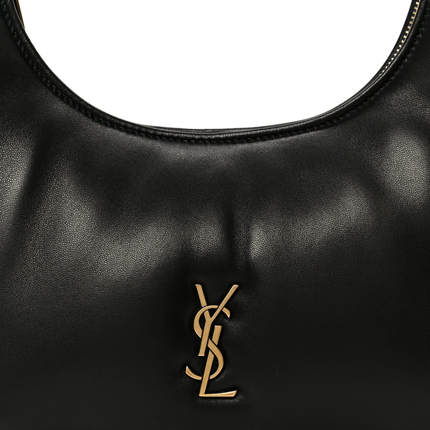 Saint Laurent Plunged Lambskin Calypso Mini Hobo Black 8 of 10
