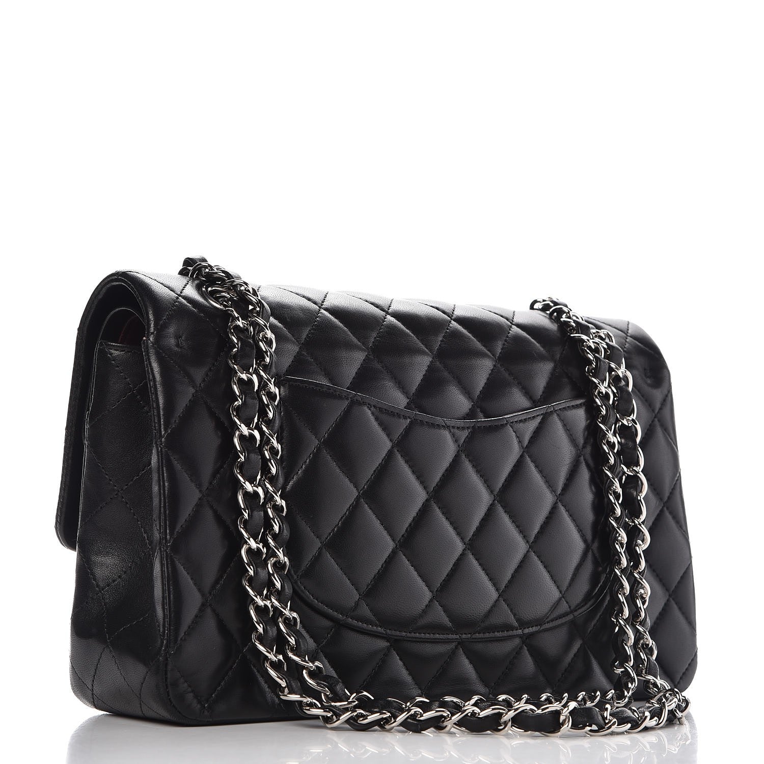 Chanel Lambskin Quilted Medium Double Flap Black 4 of 9