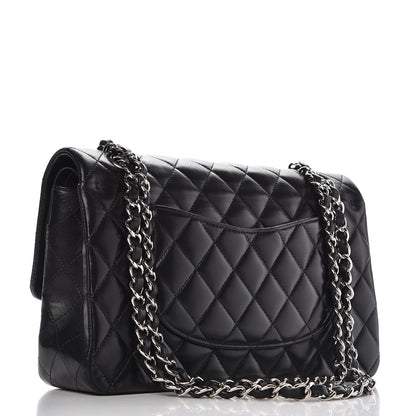 Chanel Lambskin Quilted Medium Double Flap Black 4 of 9