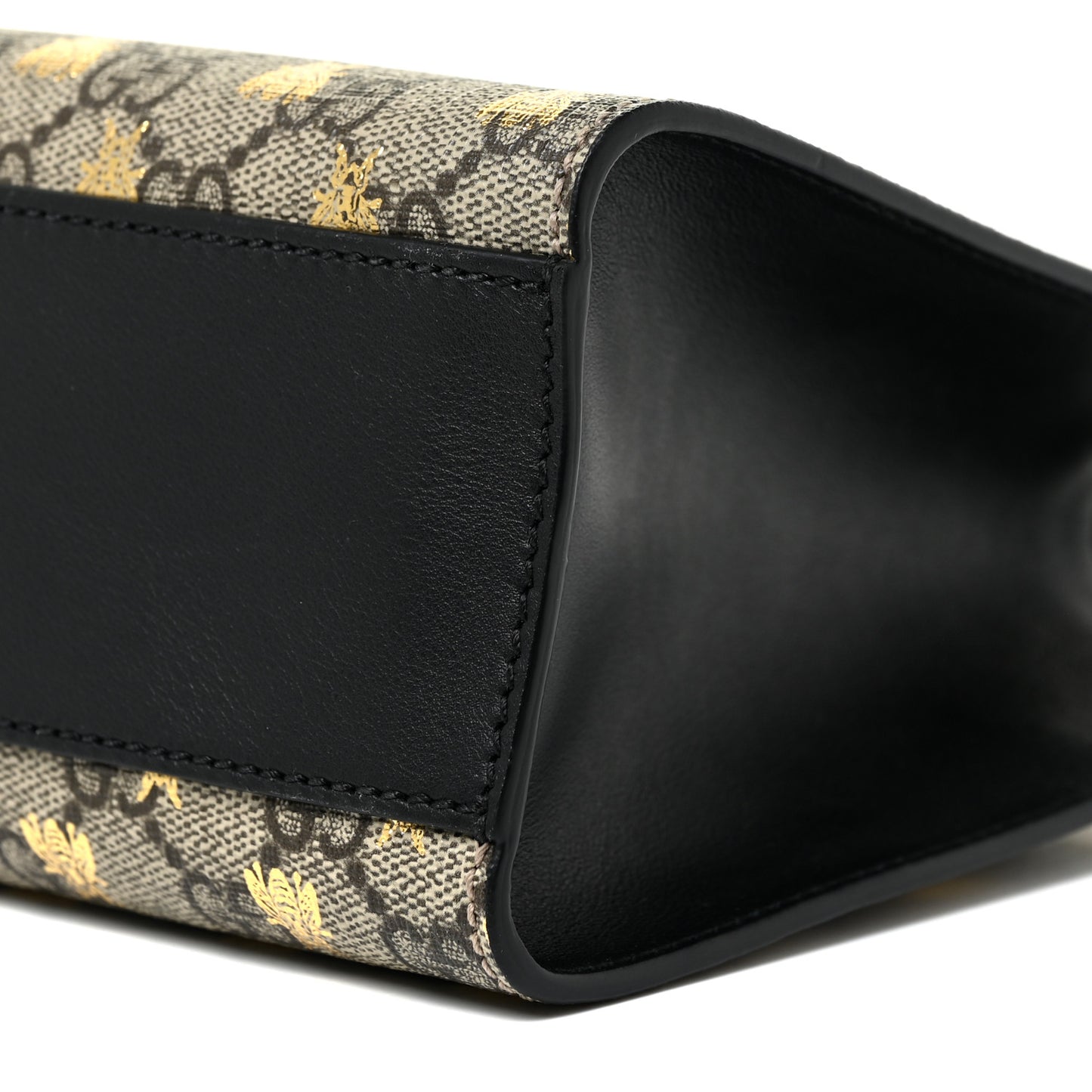 GG Supreme Monogram Bees Small Padlock Tote Beige Oro Black