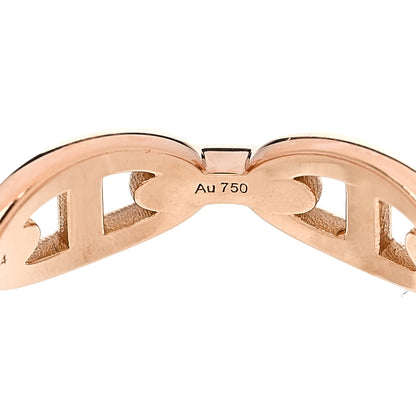 Hermes 18K Rose Gold PM Chaine d'Ancre Enchainee Ring 59 8.75 8 of 9