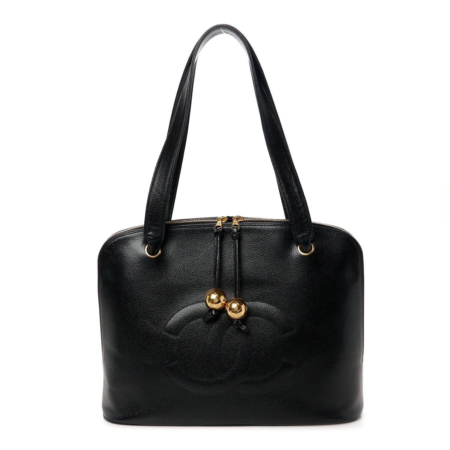 Chanel Caviar Large CC Shoulder Bag Black 1 of 11