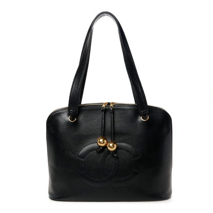 Chanel Caviar Large CC Shoulder Bag Black 1 of 11