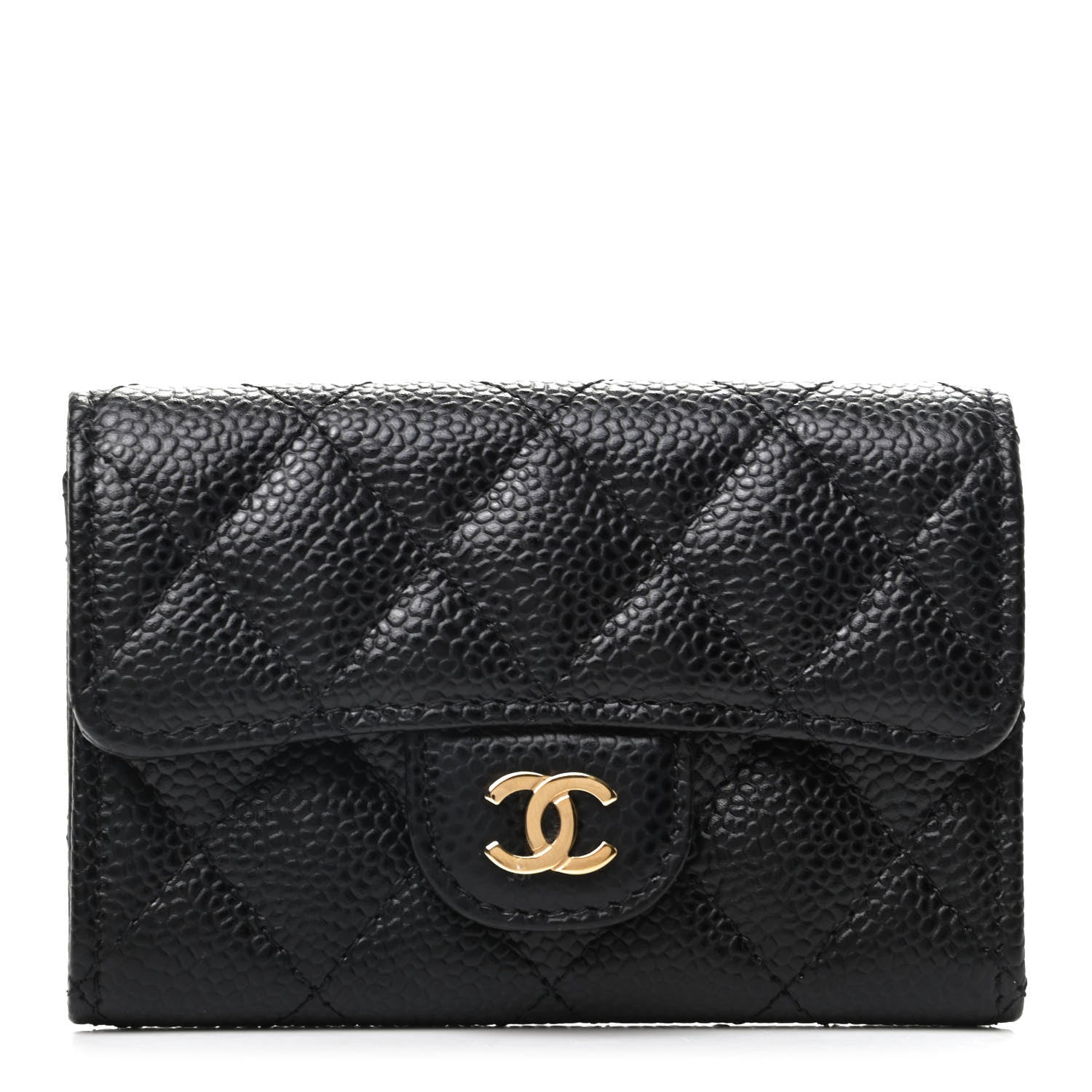 Chanel Caviar Quilted Flap Card Holder Black 1 of 9