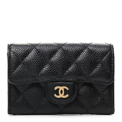 Chanel Caviar Quilted Flap Card Holder Black 1 of 9