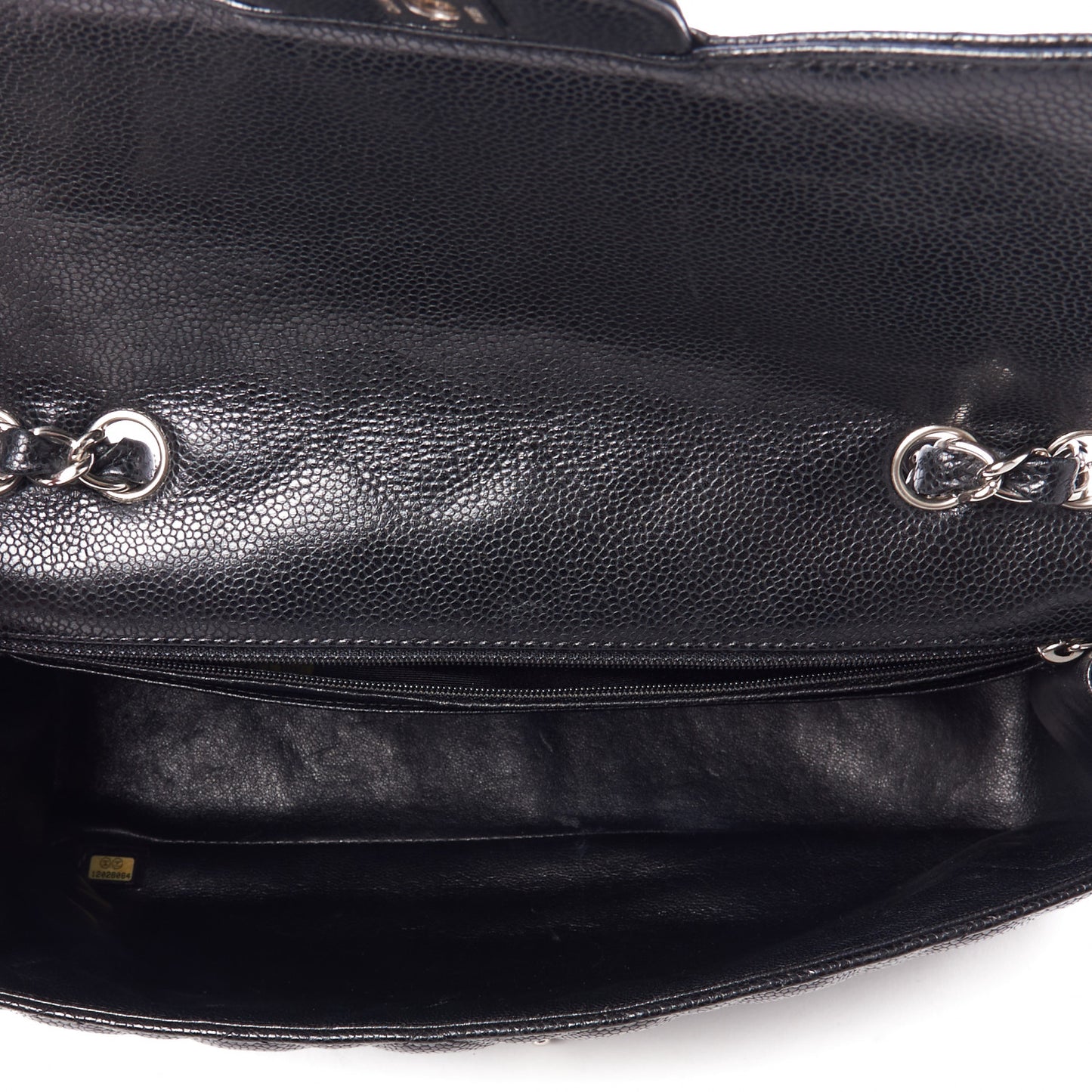 Caviar Quilted Jumbo Single Flap Black