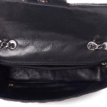 Chanel Caviar Quilted Jumbo Single Flap Black 7 of 10