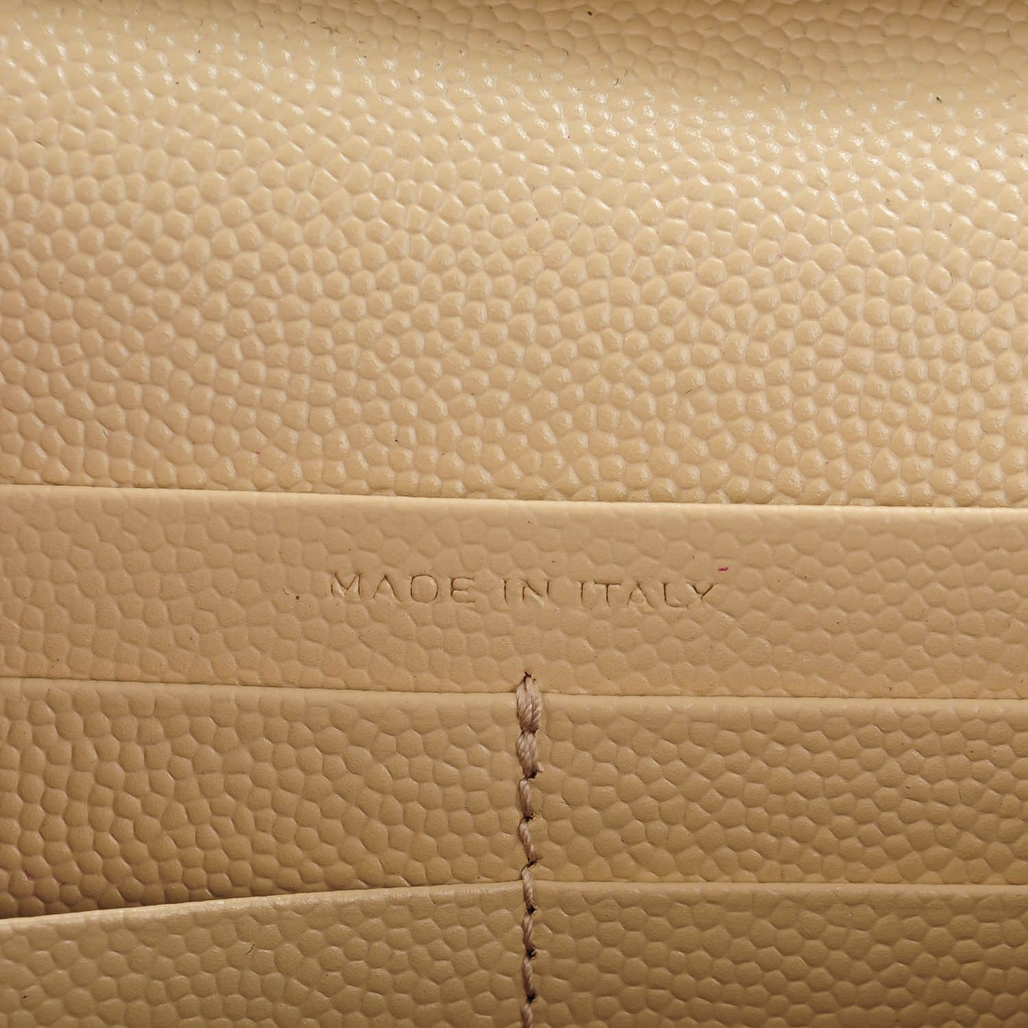 Grain De Poudre Matelasse Chevron Monogram Chain Wallet Nude Powder