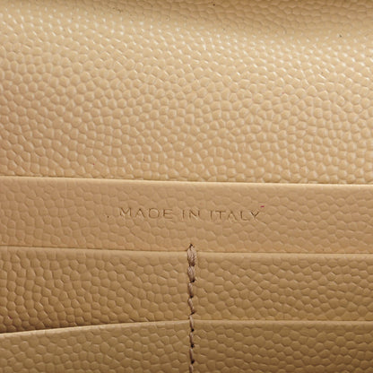Saint Laurent Grain De Poudre Matelasse Chevron Monogram Chain Wallet Nude Powder 7 of 7