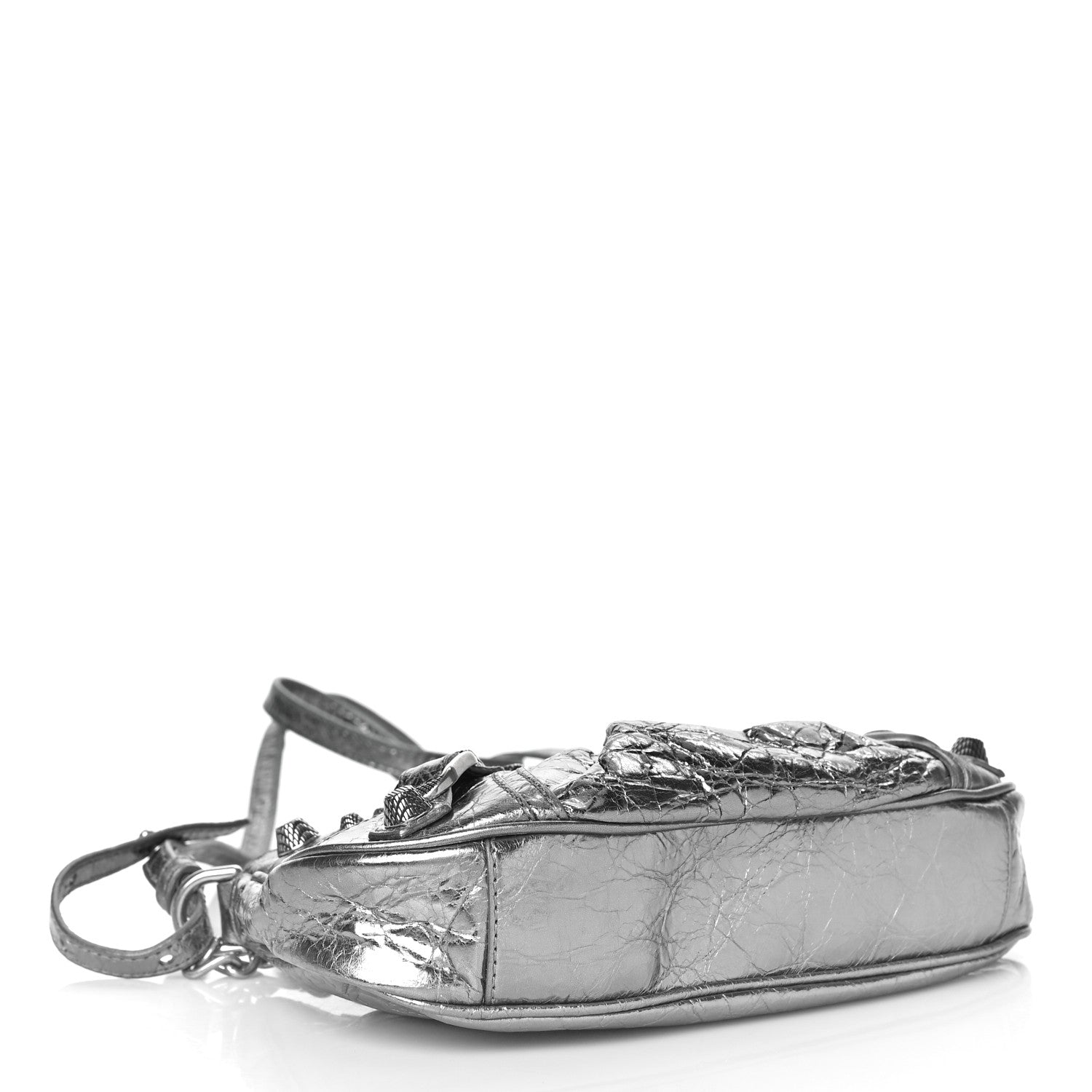 Balenciaga Metallic Agneau Arena Le Cagole Purse With Chain Mini Silver 4 of 8