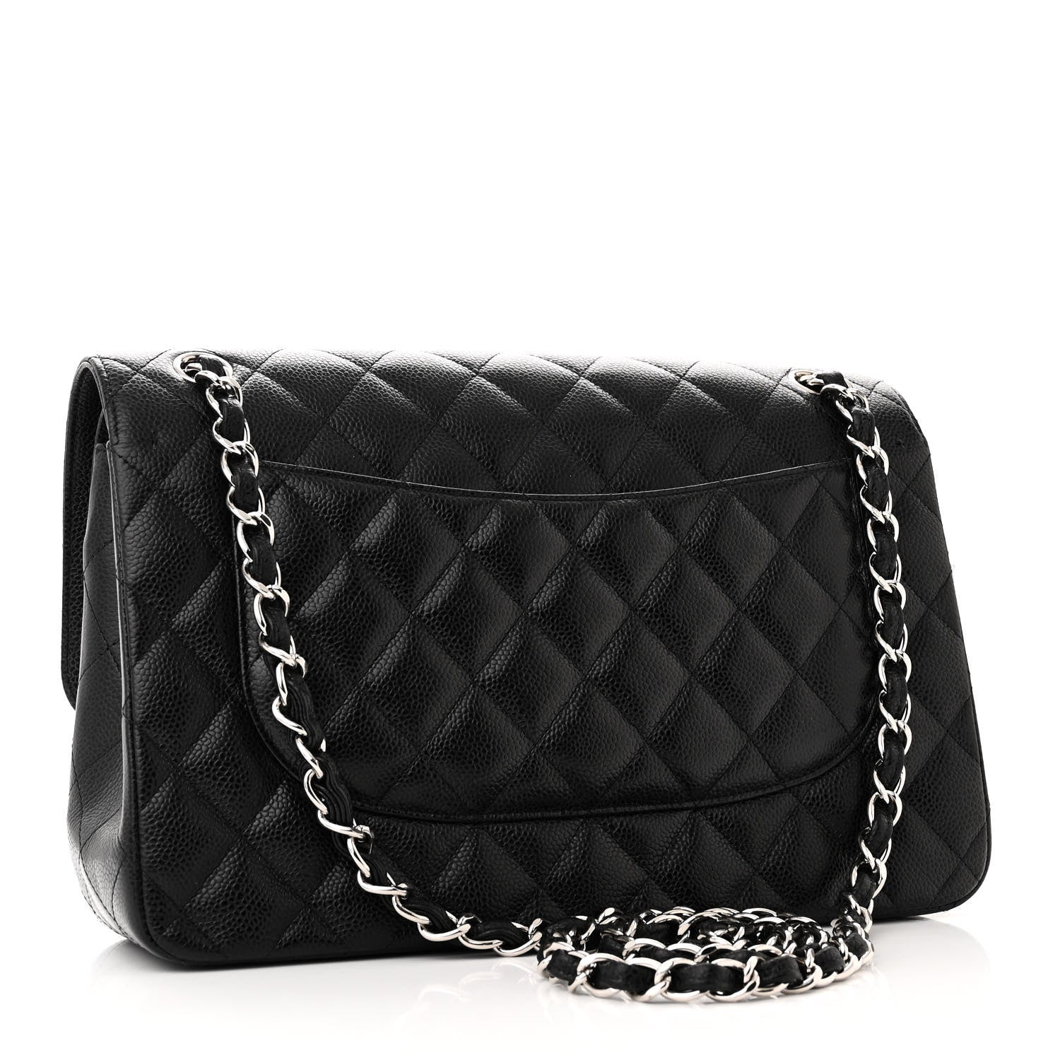 Chanel Caviar Quilted Jumbo Double Flap Black 2 of 12
