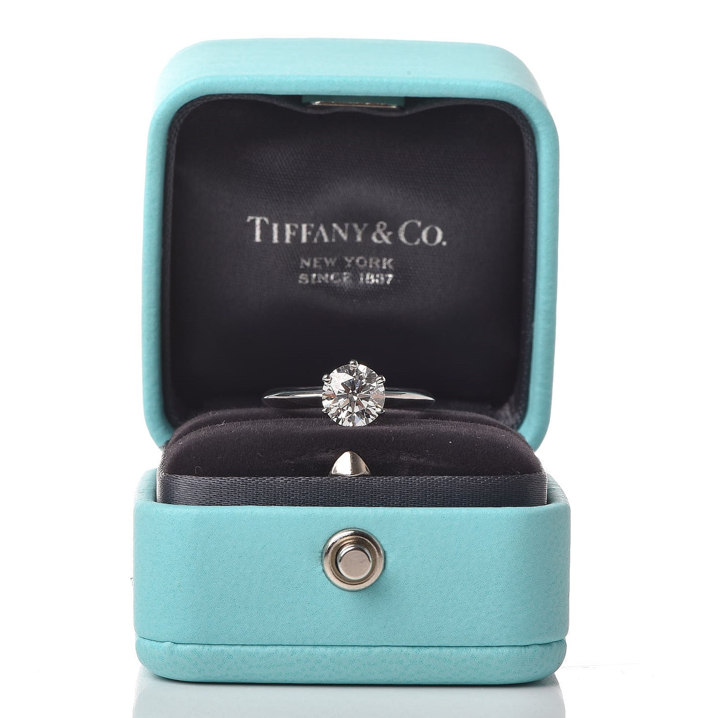 Platinum Diamond 1.29ct Solitaire Engagement Ring 49 5