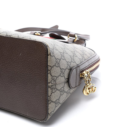 Gucci GG Supreme Monogram Web Medium Ophidia Top Handle Dome Bag Brown 11 of 12