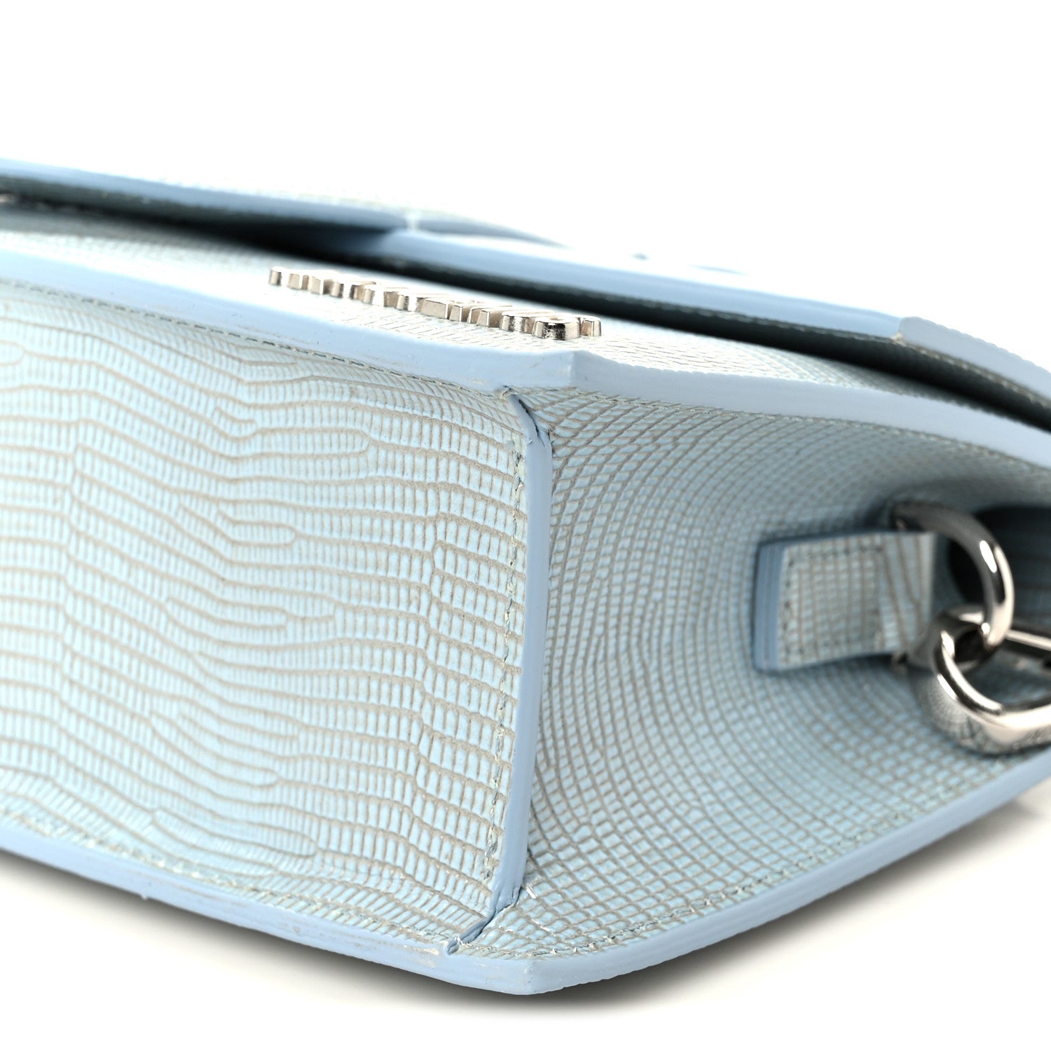 Jacquemus Calfskin Lizard Embossed Le Grand Bambino Light Blue 11 of 12