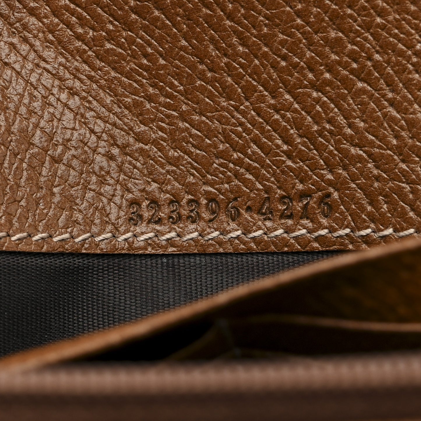 Calfskin GG Supreme Monogram Continental Wallet Beige Ebony