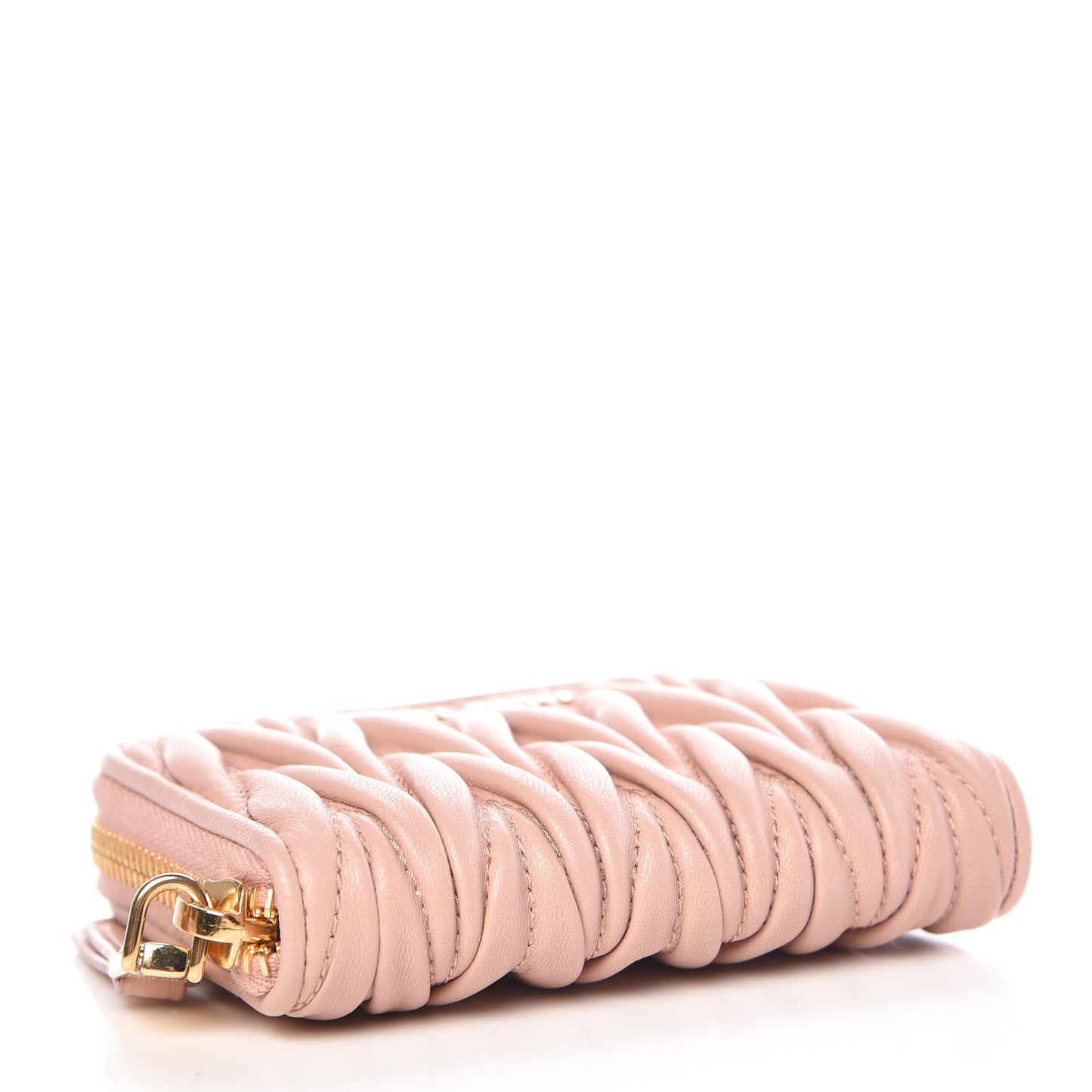 Nappa Matelasse Zip Around Compact Wallet Orchidea