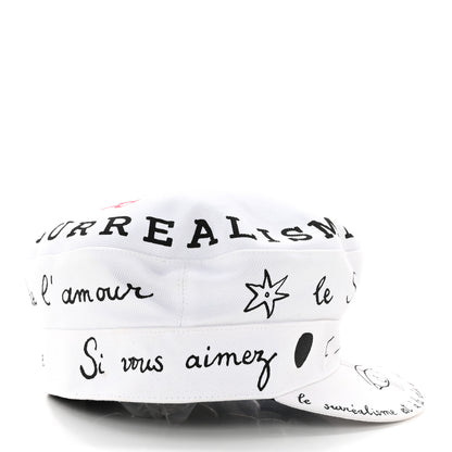 Christian Dior Daydream Words Print Cap Hat 57 White 5 of 13