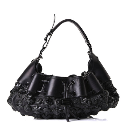 Burberry Calfskin Mason Warrior Studded Hobo Black 1 of 6