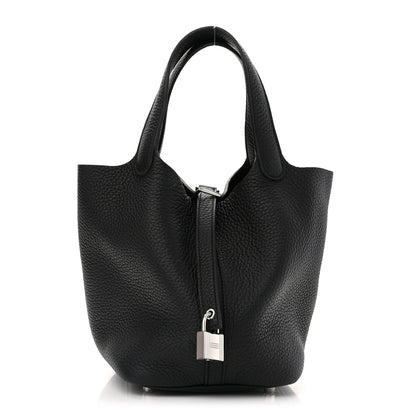 Hermes Taurillon Clemence Picotin Lock 18 PM Black 1 of 11