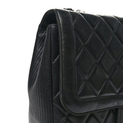 Chanel Lambskin Quilted Large Coco Rider Flap Black 14 of 15