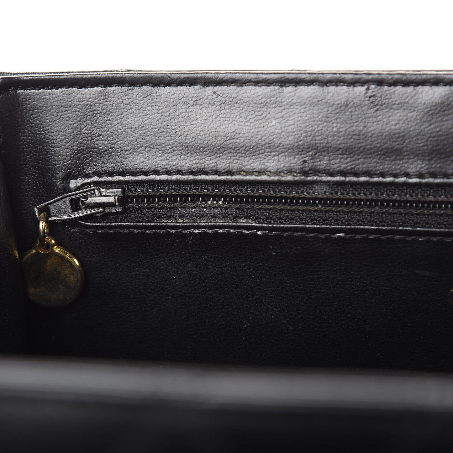 Calfskin Stitch Vanity Case Black