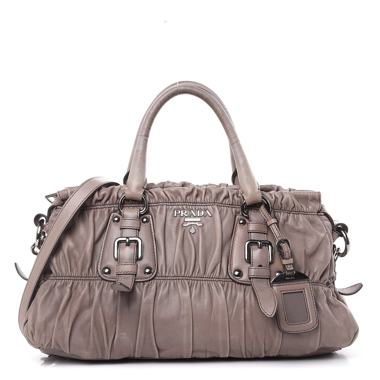 Nappa Gaufre Shopping Satchel Bambu