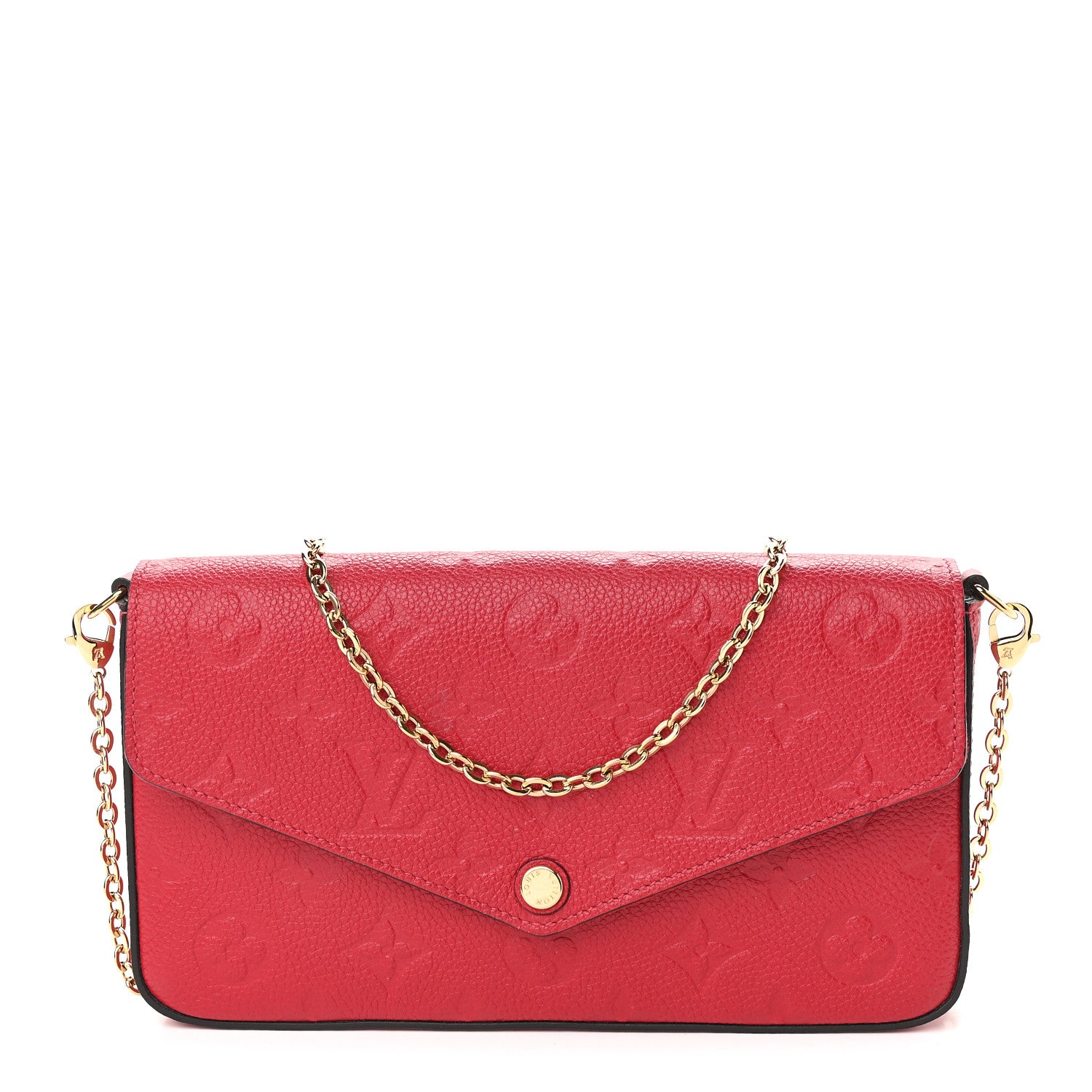 Louis Vuitton Empreinte Pochette Felicie Chain Wallet Scarlet 1 of 10