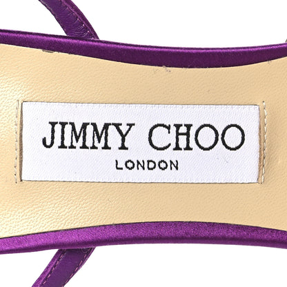 Jimmy Choo Satin PVC Farley 95 Pumps 38 Purple 8 of 8