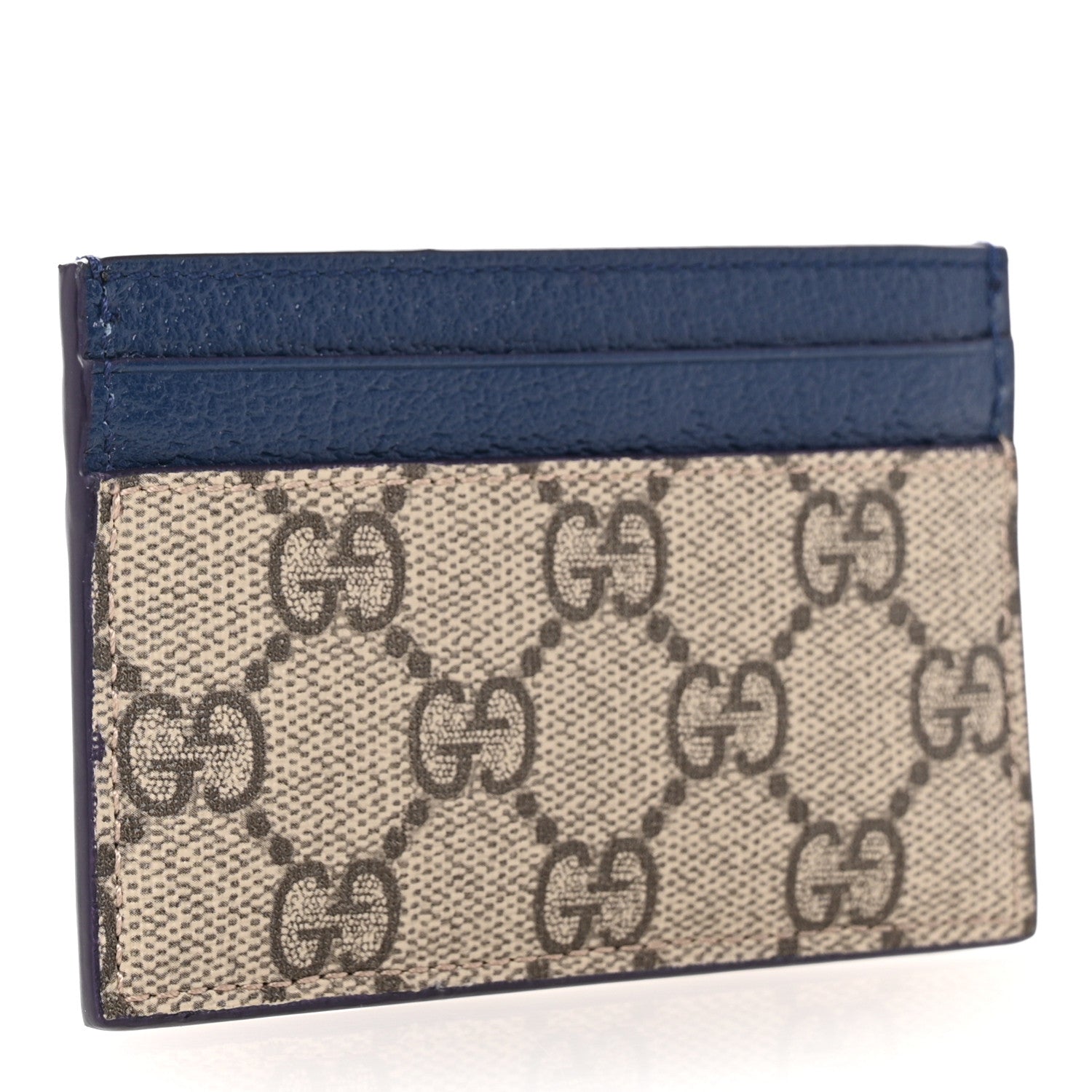 Gucci GG Supreme Monogram Bi-Color Card Holder Beige Ebony Royale 3 of 7