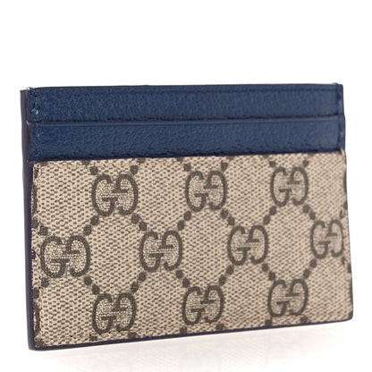 Gucci GG Supreme Monogram Bi-Color Card Holder Beige Ebony Royale 3 of 7