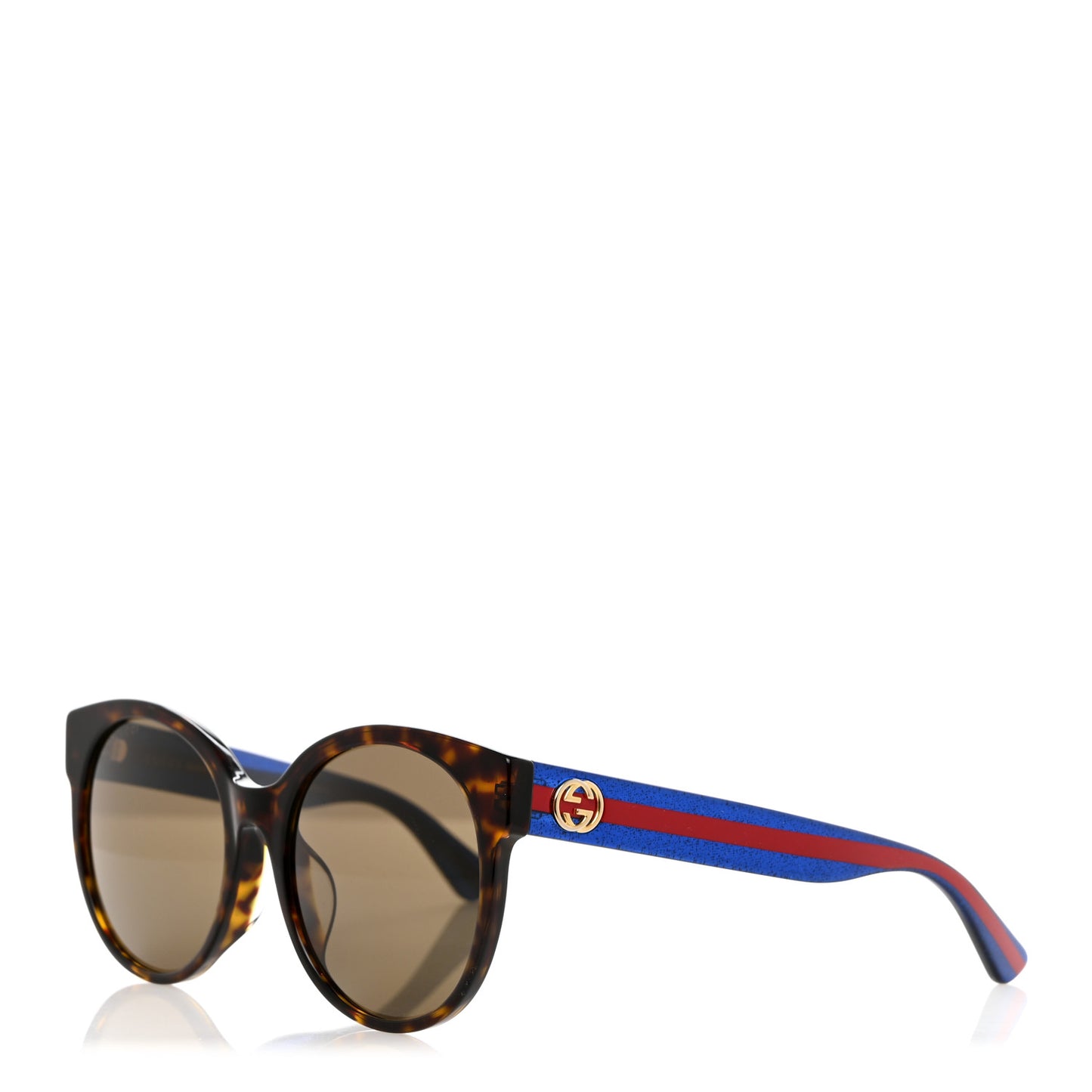 Acetate Round Web Sunglasses GG 0035S Blue