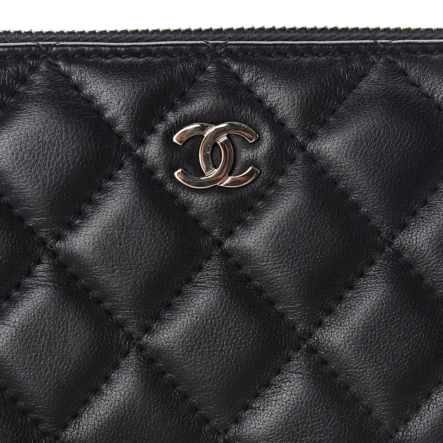 Chanel Lambskin Quilted Small Clutch With Chain Black 12 of 17
