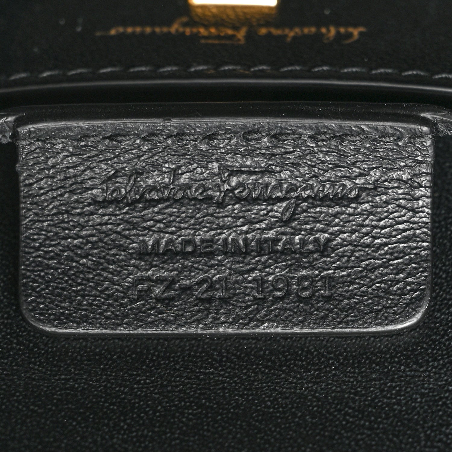 Salvatore Ferragamo Calfskin Trifolio Box Bag Black 7 of 13