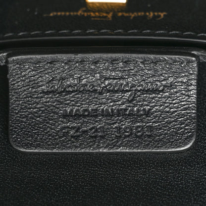 Salvatore Ferragamo Calfskin Trifolio Box Bag Black 7 of 13