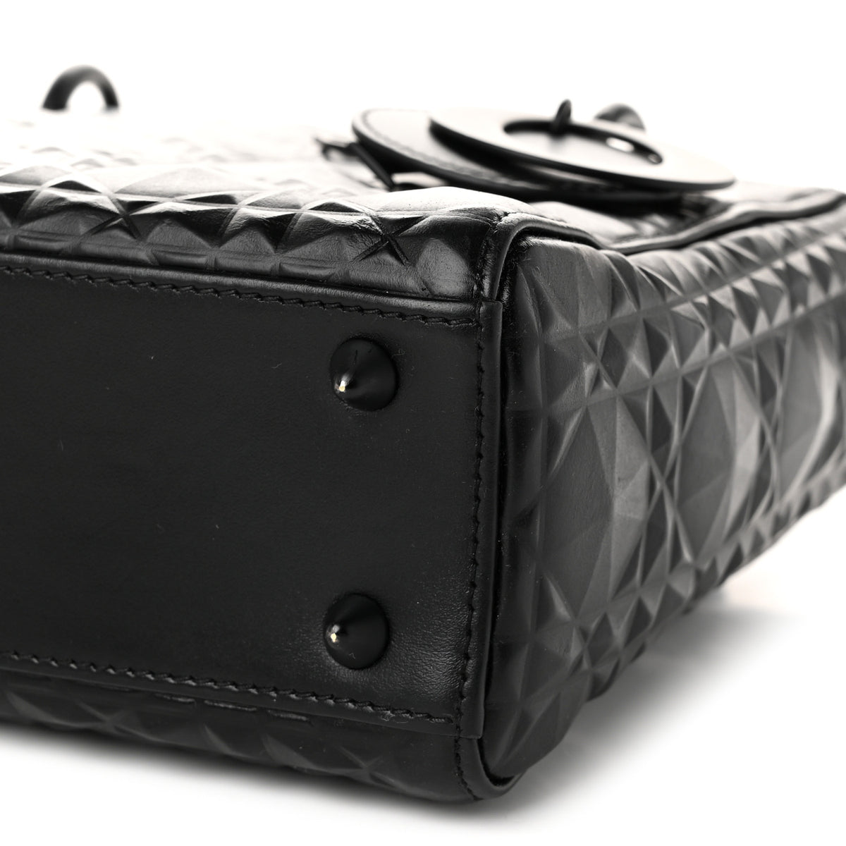 Christian Dior Calfskin Cannage Diamond Small My ABCDior Lady Dior Black 10 of 10