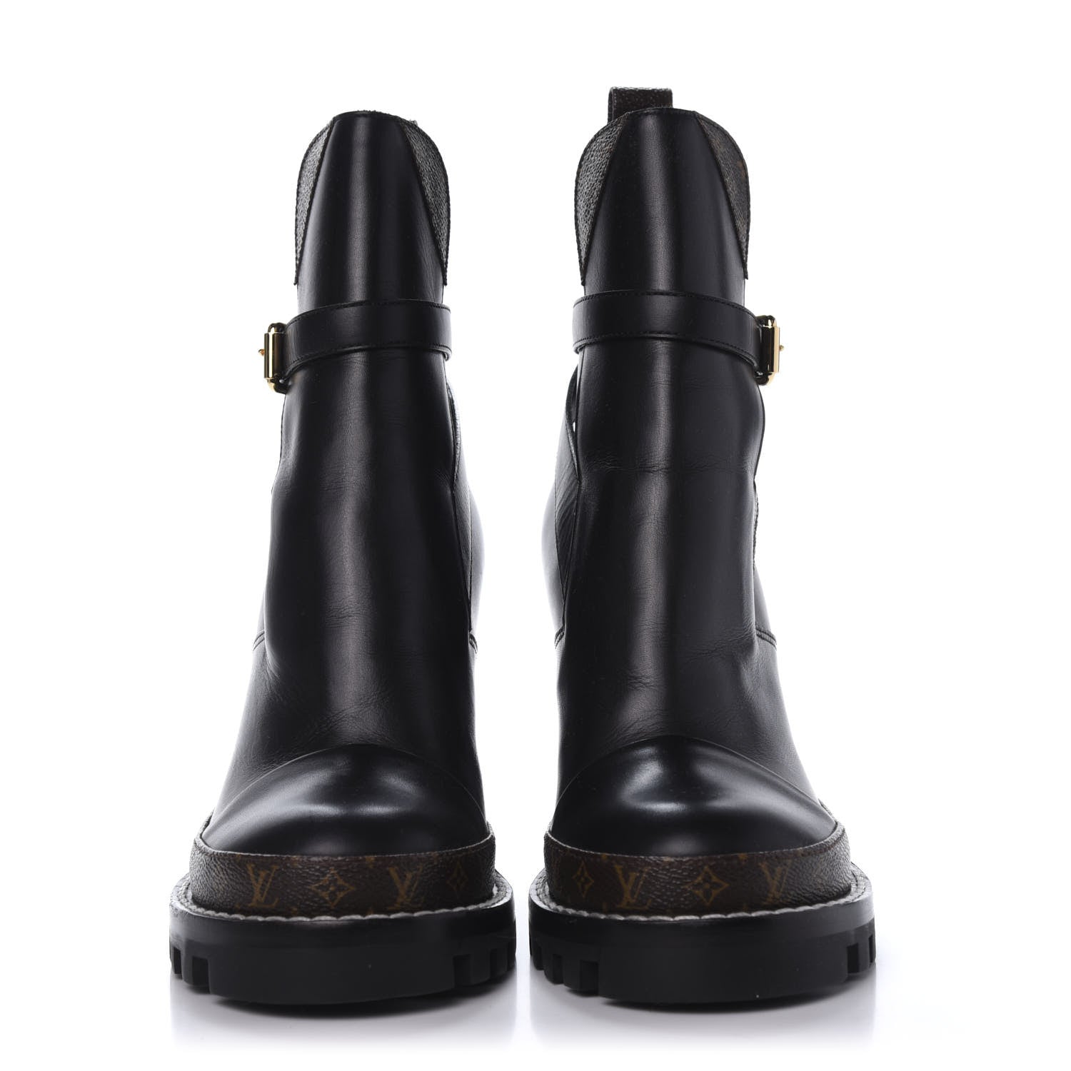 Louis Vuitton Calfskin Monogram Star Trail Ankle Boots 39 Black 2 of 8