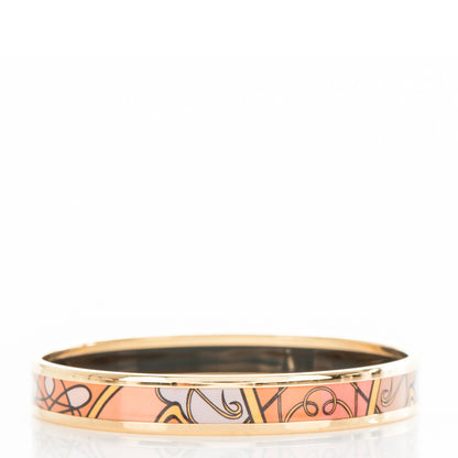 Hermes Enamel Printed Narrow Coup De Fouet Bracelet 62 3 of 5