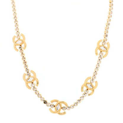 Chanel Metal Crystal CC Marquise Choker Gold 1 of 7