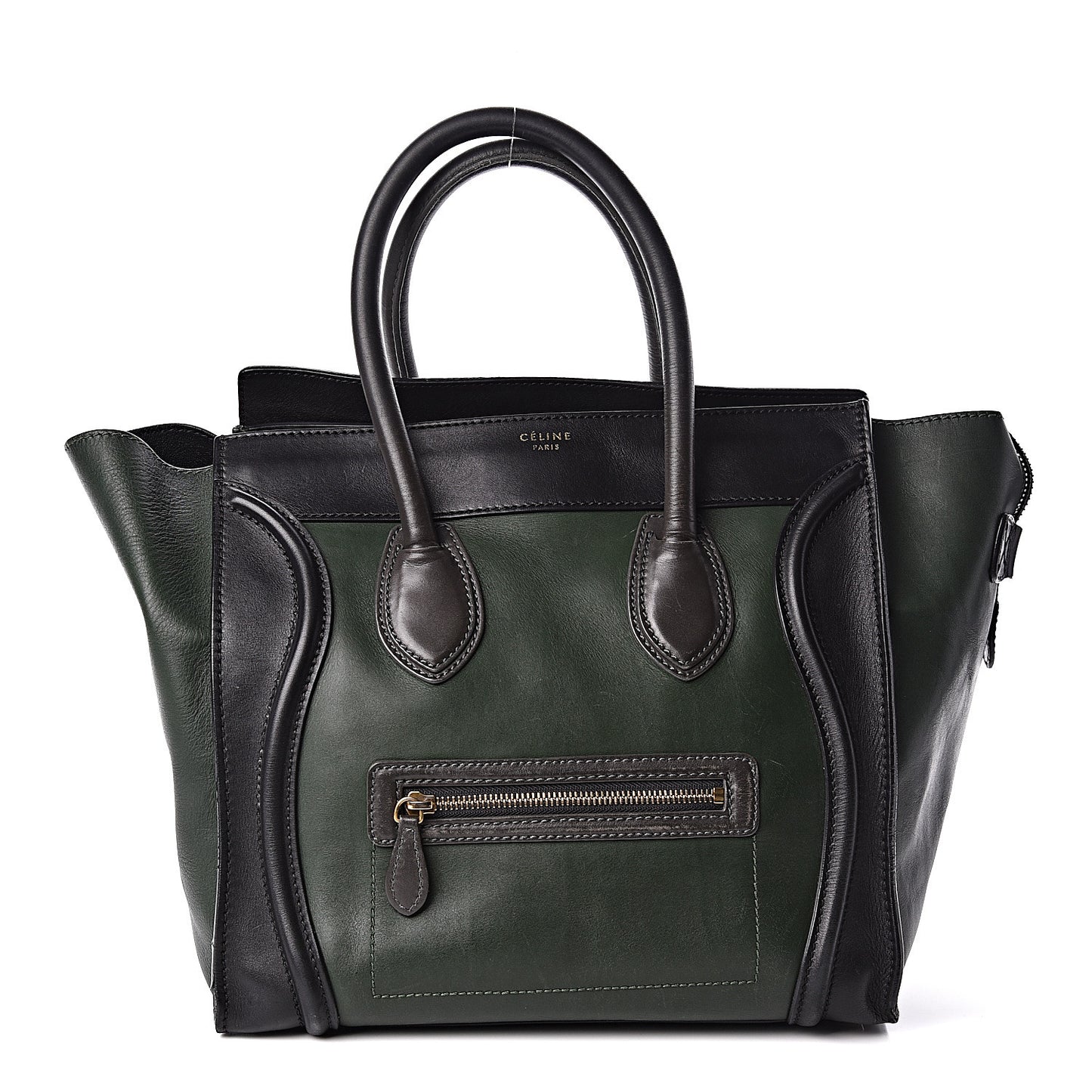 Smooth Calfskin Mini Tri-Color Luggage Forest